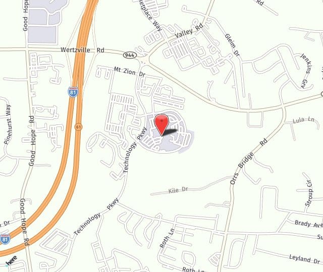 Location Map: 2025 Technology Parkway Mechanicsburg, PA 17050