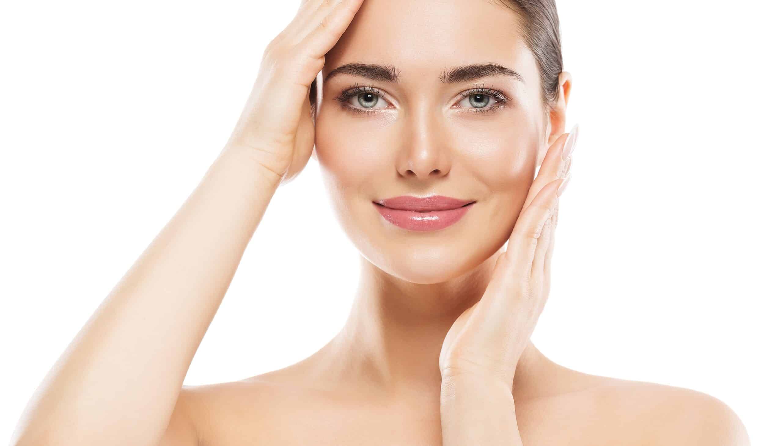 Woman with lifted, smooth cheeks after Juvéderm Voluma® treatment